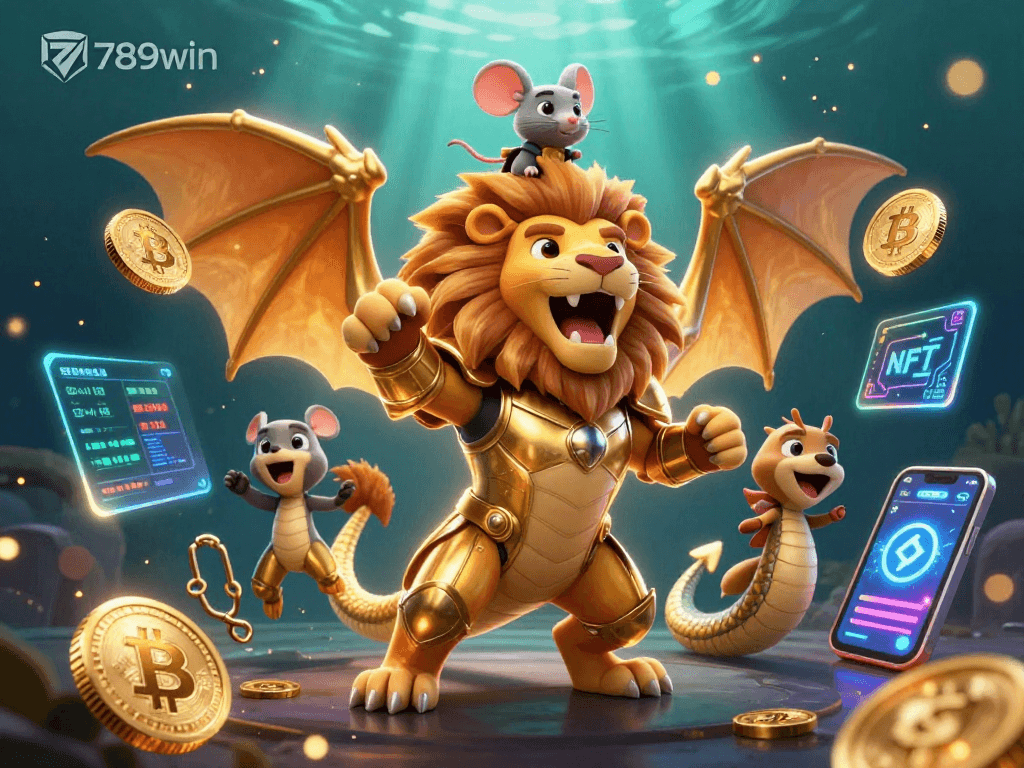 Engage with 789win's vibrant casino universe showcasing golden chimera and crypto elements.