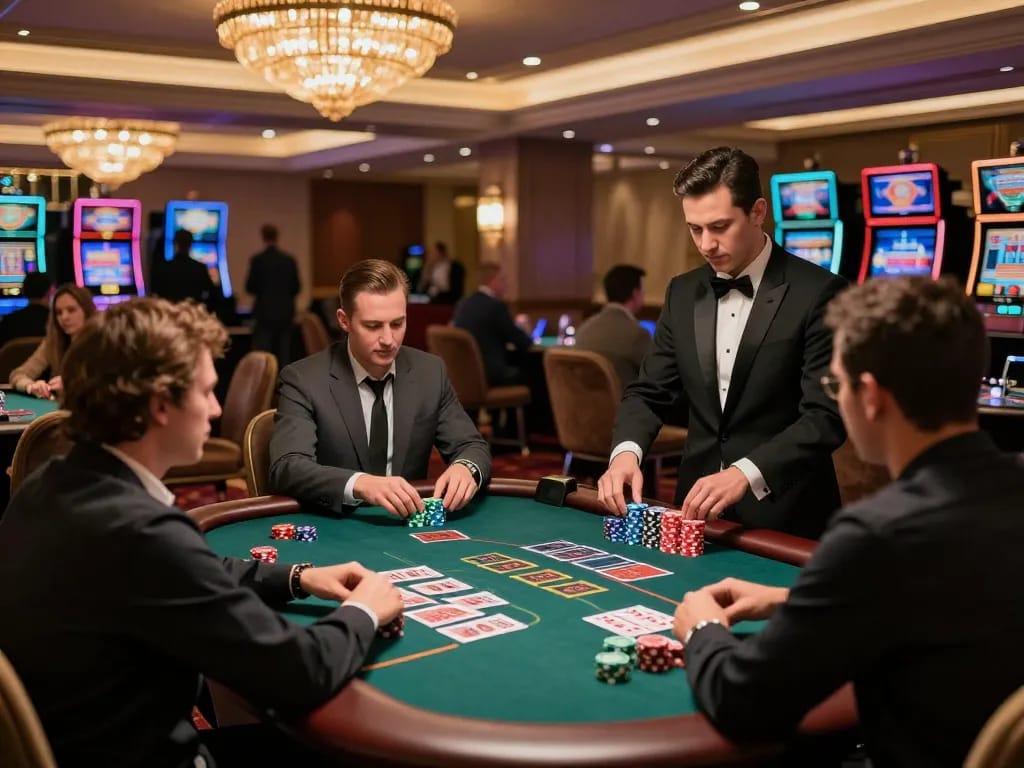 Experience thrilling blackjack action at RR88 casino with players engaged at a vibrant table