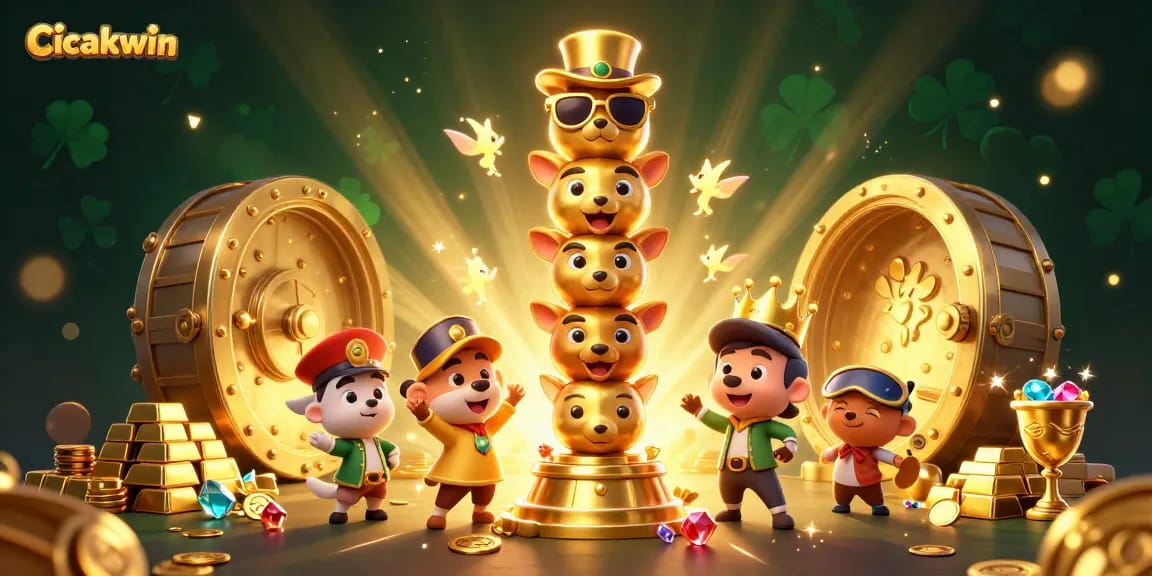 Cicakwin offers thrilling online gambling with dynamic characters and dazzling treasures in a vibrant casino setting.