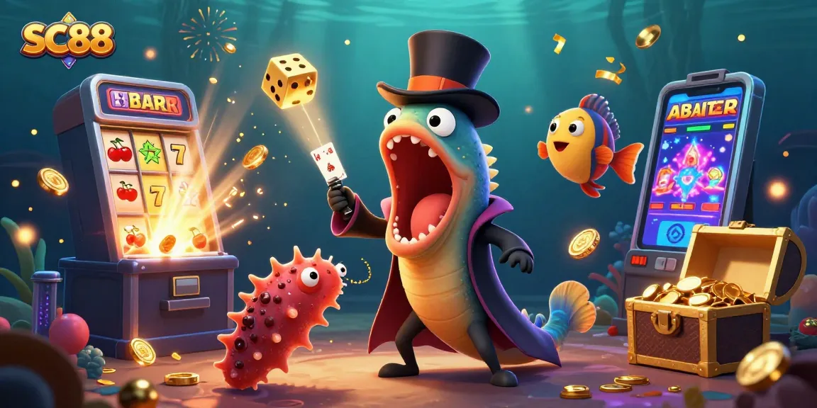SC88 slots light up with a magical show featuring a bioluminescent eel and dazzling jackpots