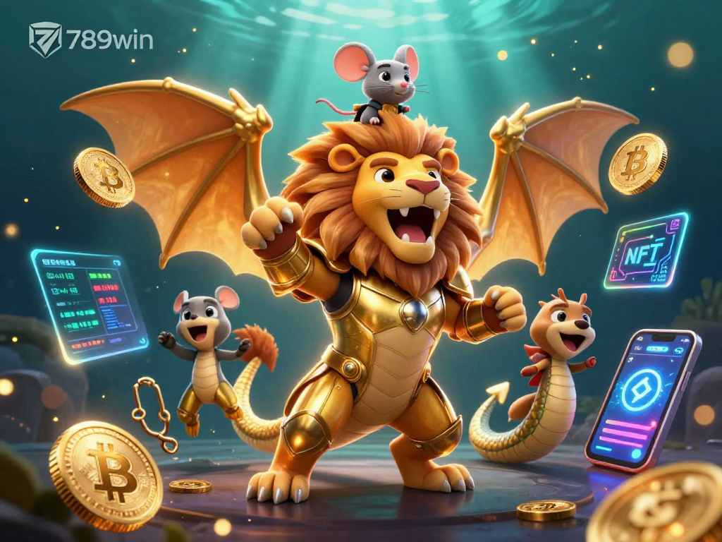 Engage with 789win's vibrant casino universe showcasing golden chimera and crypto elements.