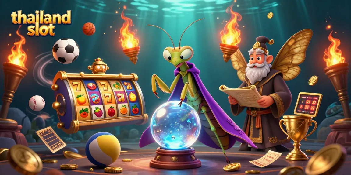 Experience thrilling gameplay at thailand slot with dynamic slot reels, fortune teller characters, and vibrant casino elements.