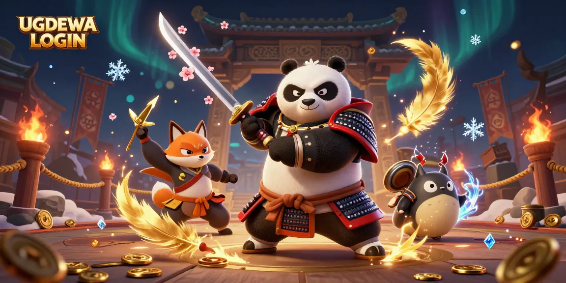 Engage with the exciting UGDEWA LOGIN platform, where samurai panda and ninja fox embody the thrill of winning.