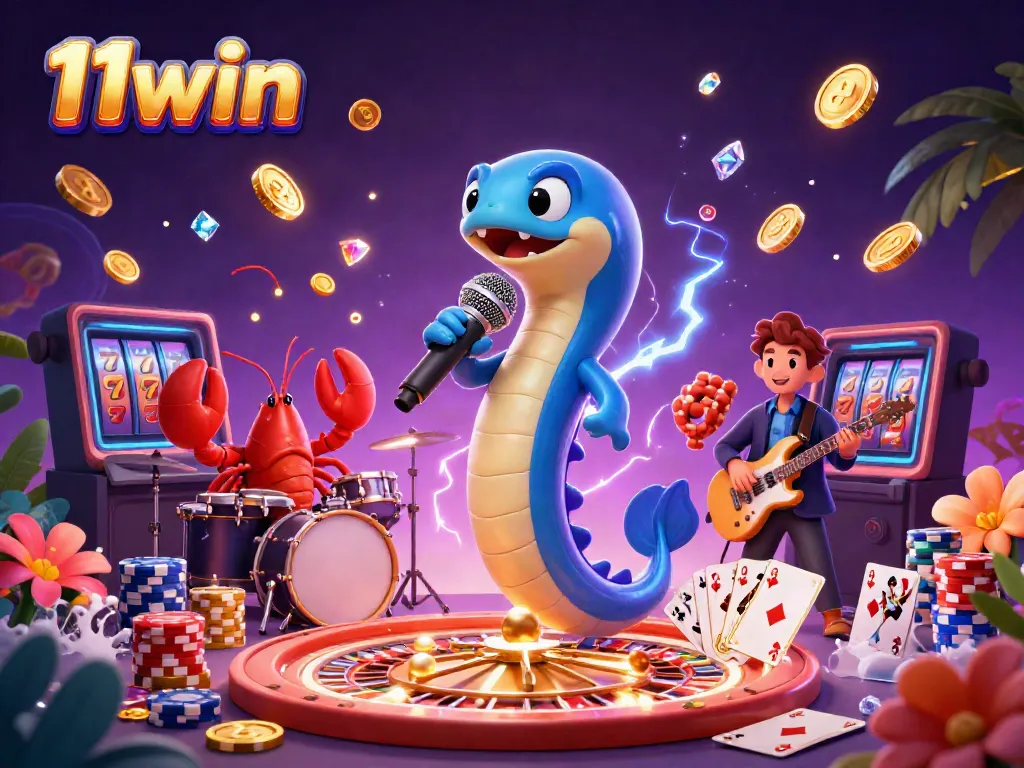 Experience thrilling casino action with 11win's vibrant underwater entertainment scene featuring dynamic characters and games.