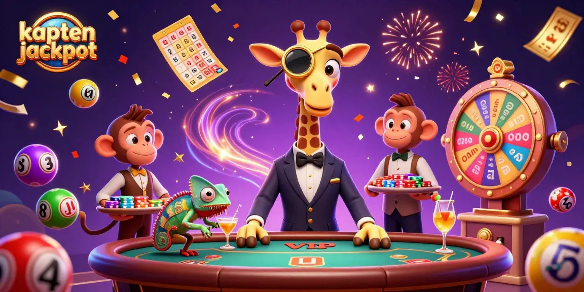 Experience winning excitement with kaptenjackpot's vibrant casino illustration.