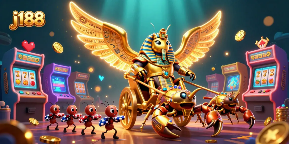 Experience thrill and excitement at j188 with vibrant casino elements in a dynamic scene.