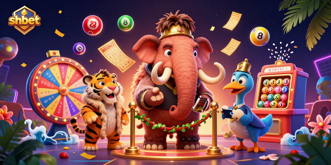 Shoot for big wins at SHBET, featuring a vibrant 3D casino scene with characters and dynamic gaming elements.