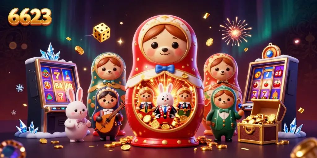 Experience excitement at 6623's dynamic casino with colorful games and engaging characters.