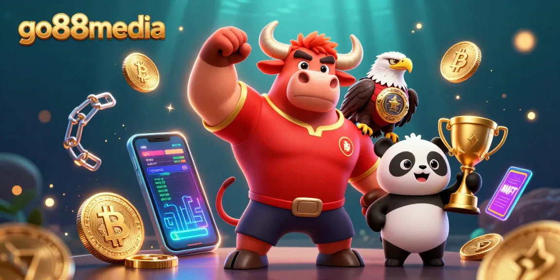 Celebrate wins with go88media's vibrant casino scene featuring crypto elements.