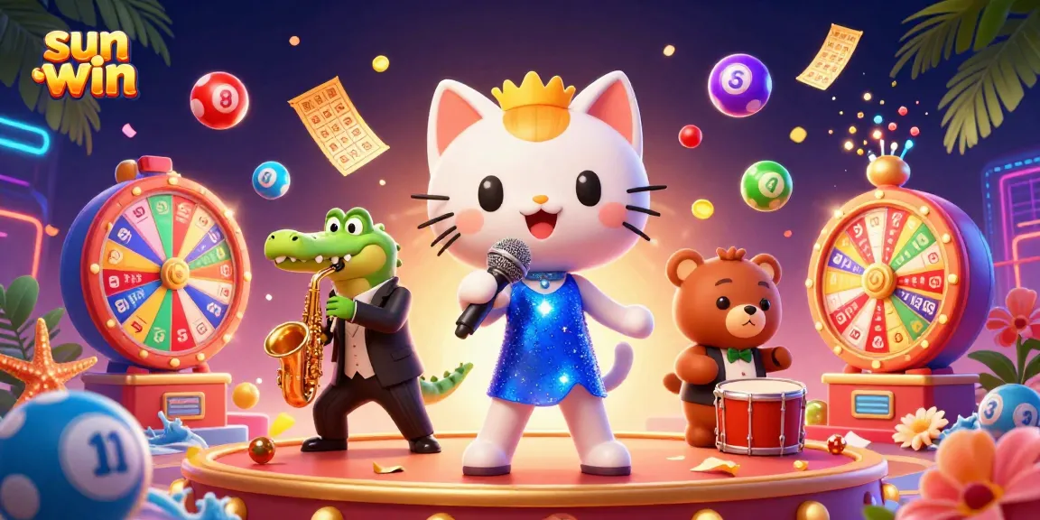 Experience vibrant fun with sun-win through an energetic casino scene featuring colorful elements.