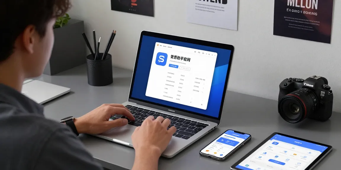 爱思助手官网应用场景，展示现代办公环境中设备管理的高效与便捷