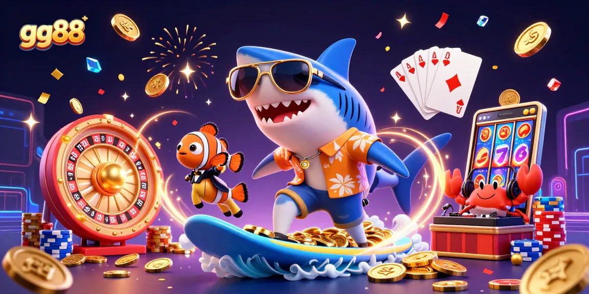 Spin and win at gg88 with an exciting 3D casino scene featuring dynamic characters and vibrant game elements.