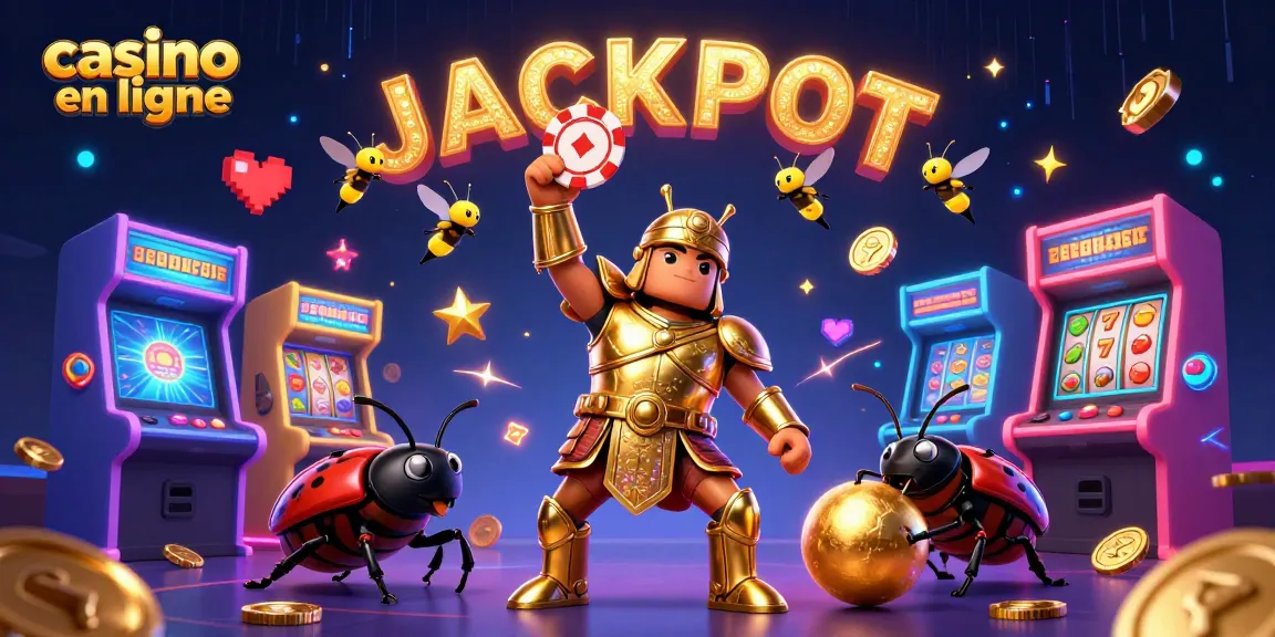 Créez votre victoire au casino en ligne avec notre illustration ludique de la chance et les jeux captivants.