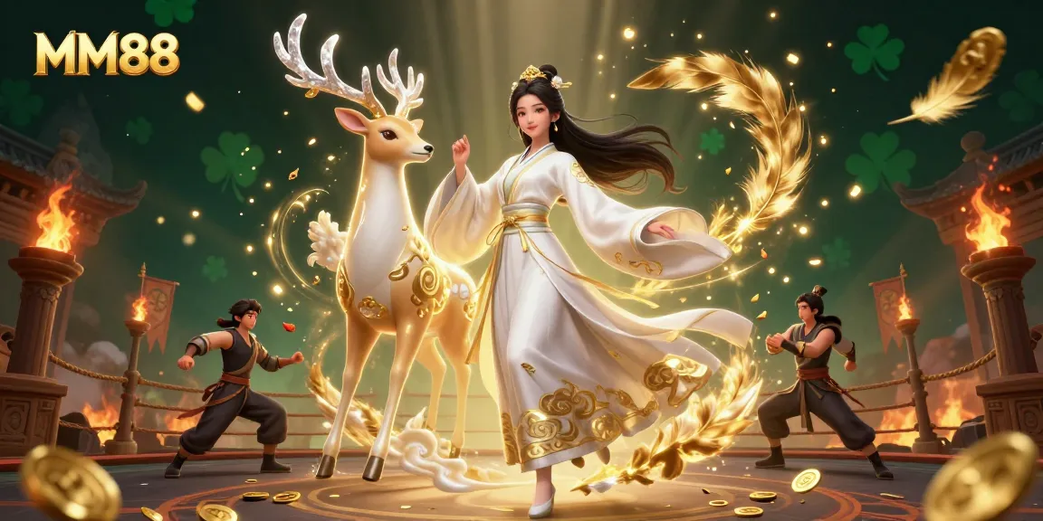 Experience the excitement of MM88 with a vibrant 3D casino illustration showcasing traditional elements and thrilling gameplay.
