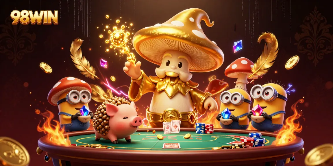 Experience immersive gaming action with 98WIN’s dazzling casino scene packed with excitement.