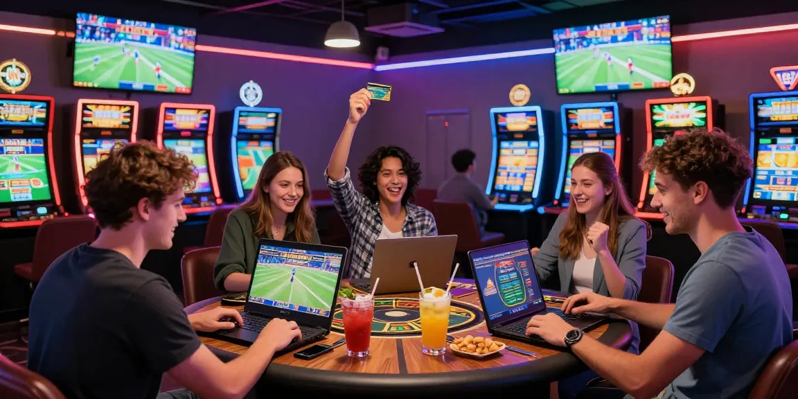 Engaging scene of players celebrating at a lively casino, featuring credit card deposits and exciting sportsbook ambiance at https://gdsap.org.uk.