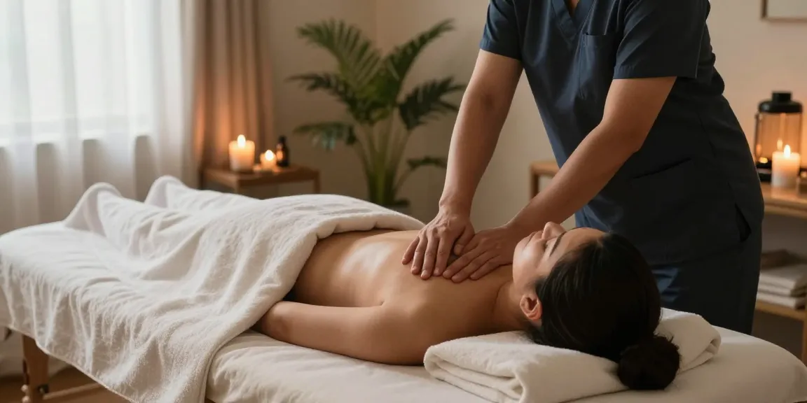 Relaxing 구리출장안마 session with therapist and calming ambiance