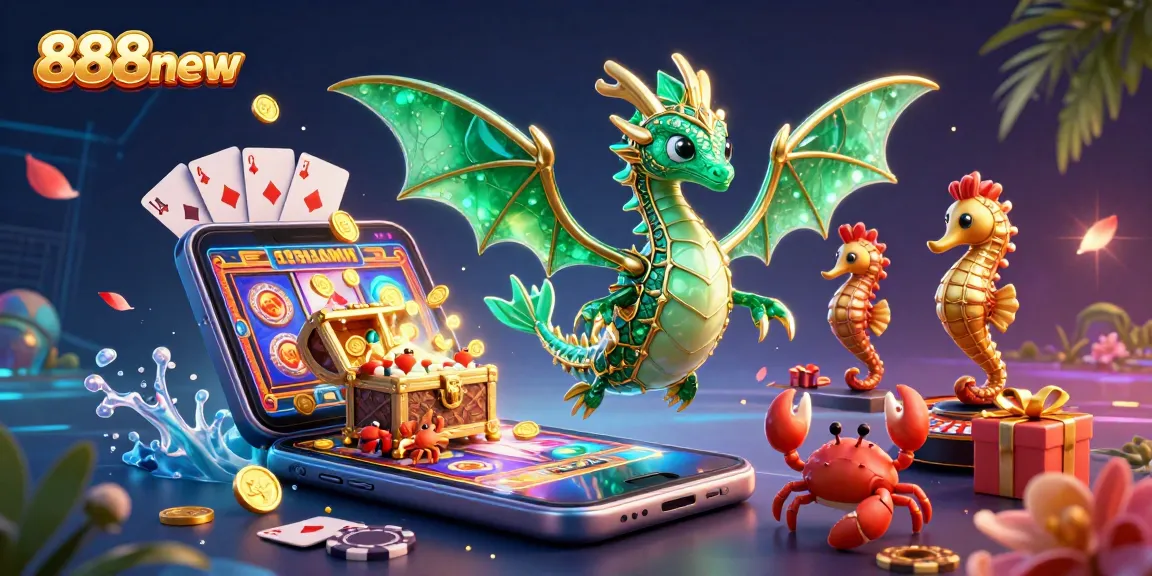 Spin and win at 888new with a vibrant slot game scene showcasing sea creatures and dynamic gameplay.