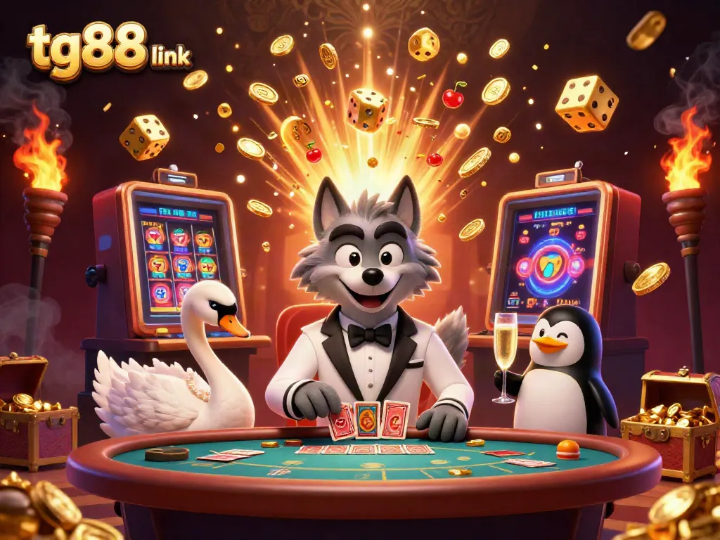 Experience thrilling gaming action with tg88 link at a baccarat table, featuring vibrant casino elements.