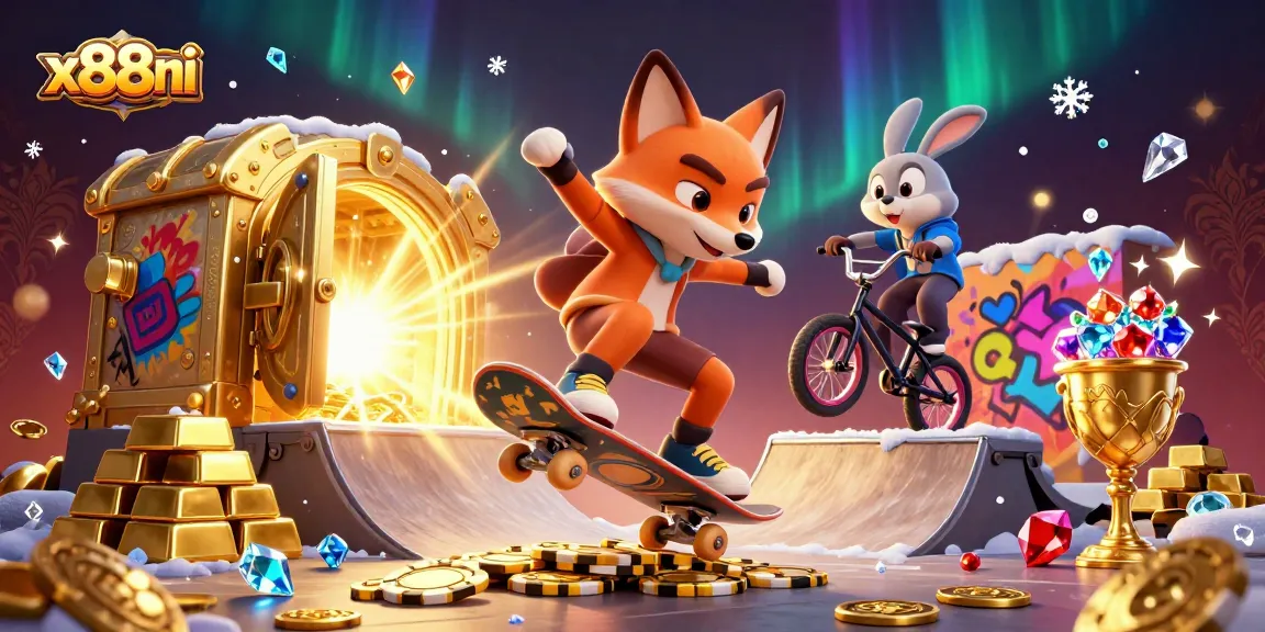 Experience thrilling wins at x88ni with exciting casino games in a vibrant 3D scene.