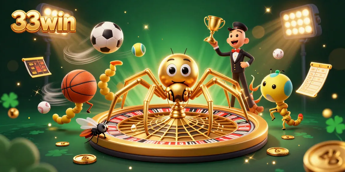 Experience thrilling bets at 33win with a vibrant casino spin, showcasing energetic characters and dynamic game elements.