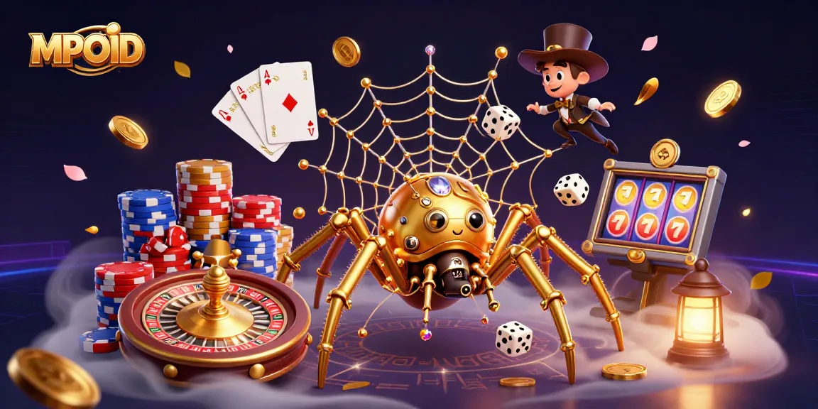 MPOID enhances your gaming experience with a vibrant illustration of high-stakes casino action.