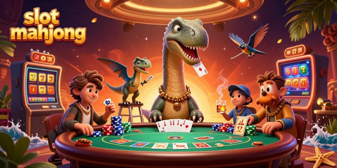 Engage with thrilling slot mahjong action featuring vibrant casino scenes and dynamic characters.