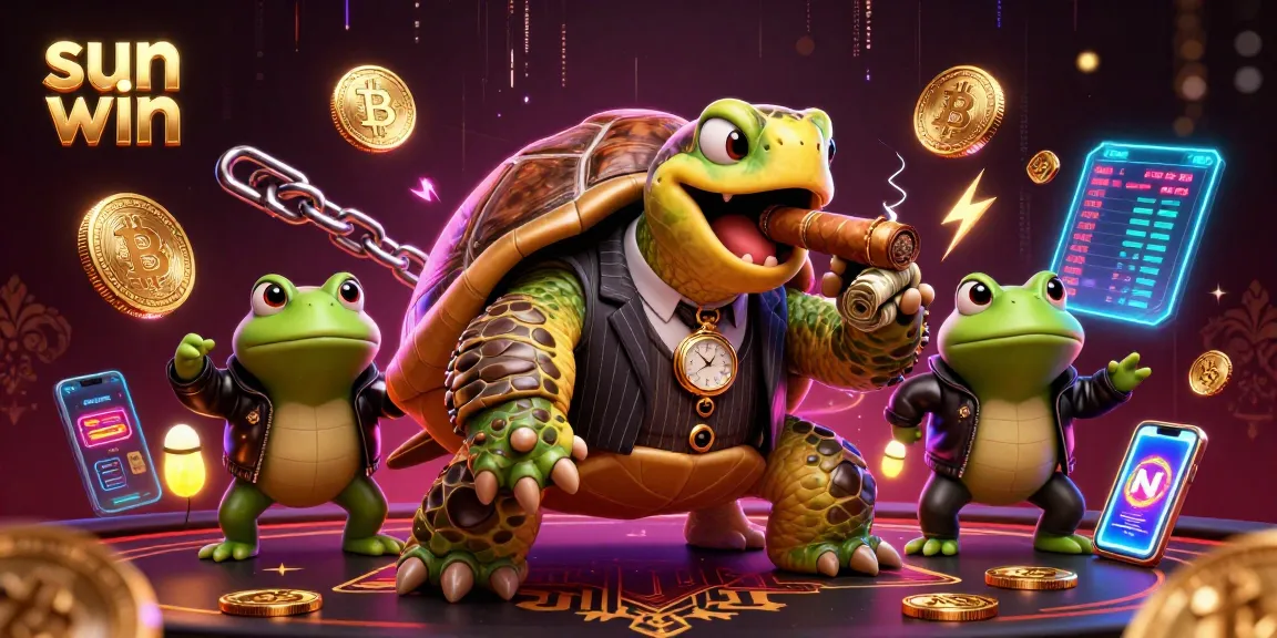 Join the excitement with sun win as a snapping turtle in a mobster suit showcases winning strategies!