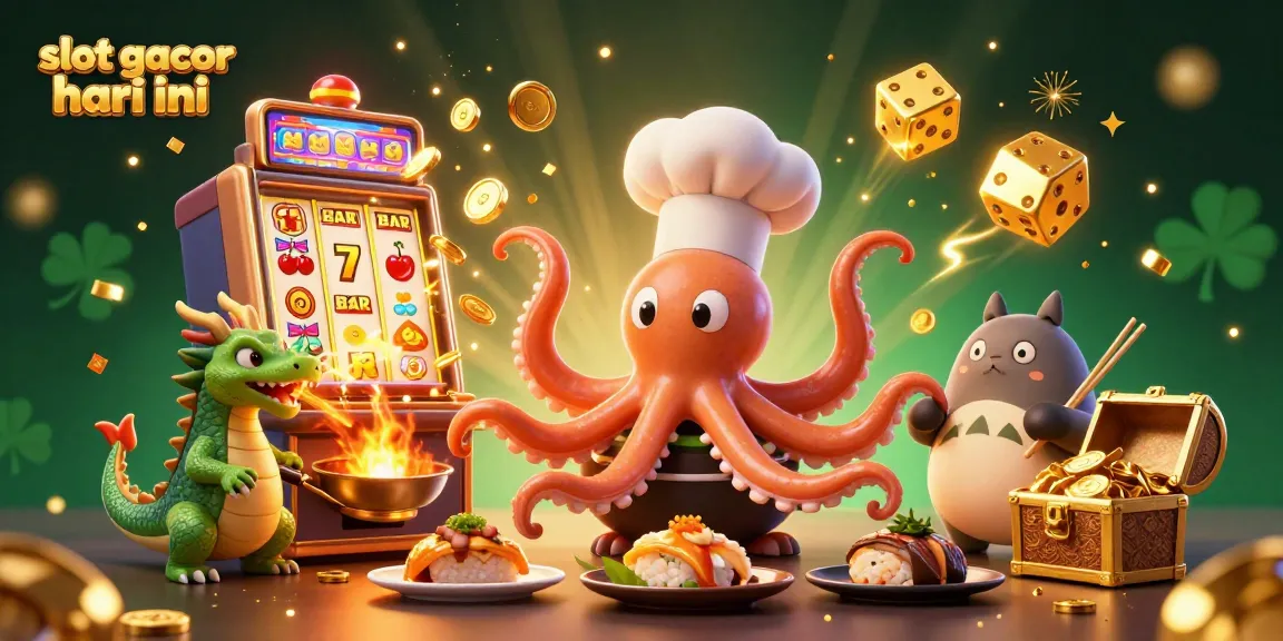Experience the excitement of slot gacor hari ini with a vivid 3D illustration of dynamic casino elements.