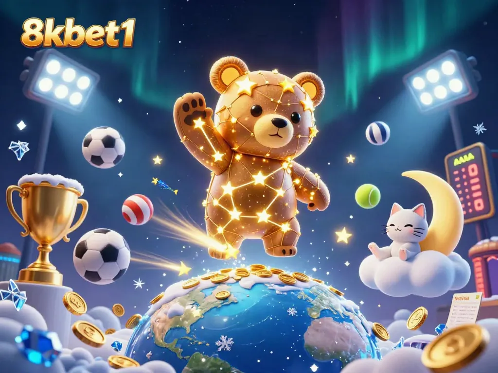 Experience thrilling wins at 8xbet1 with a vibrant casino-themed scene featuring dynamic characters and sports betting elements.