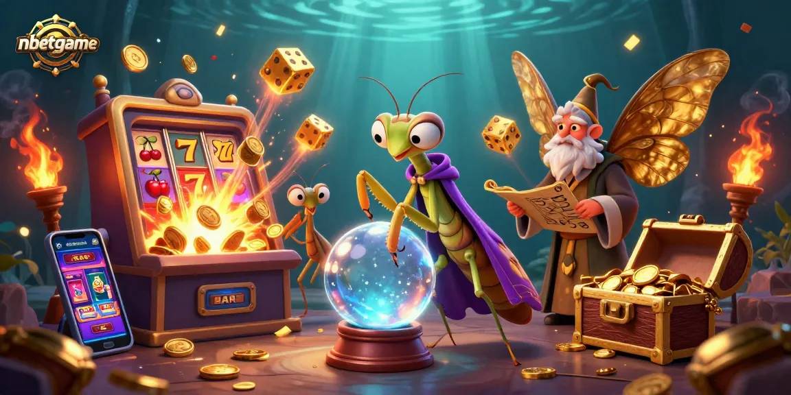 Experience thrilling gameplay at nbetgame with a vibrant 3D casino illustration featuring characters and jackpot elements.