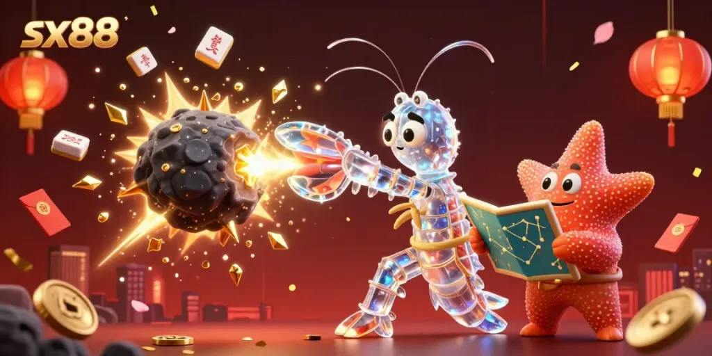 Experience exhilarating gaming with sx88, featuring vibrant characters and dynamic casino elements.