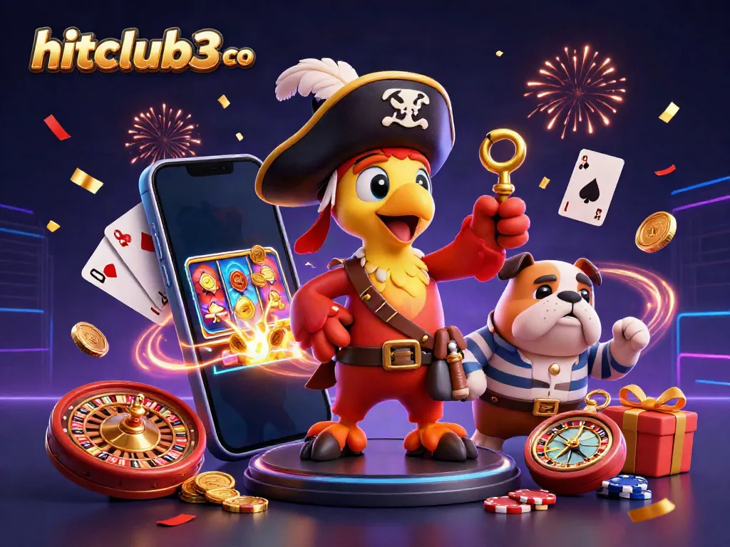 Win big with hitclub3 co in a vibrant online casino scene featuring dynamic gaming elements.