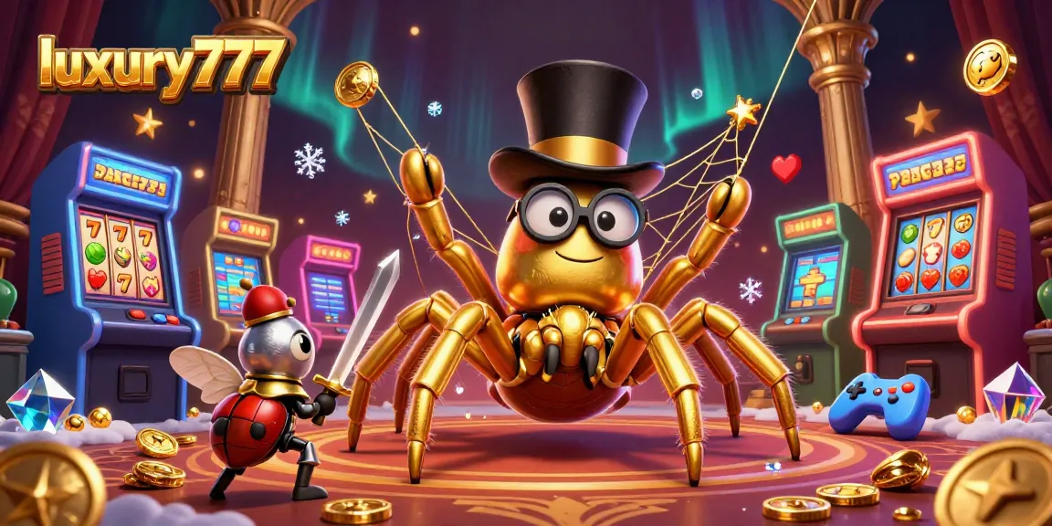 Engage in thrilling casino action with luxury777 as characters navigate a vibrant animated slot game.