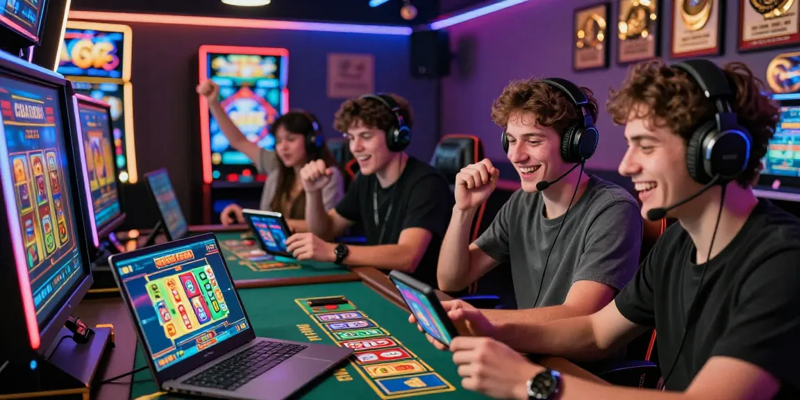 Players enjoying 68gamebai online platform, showcasing vibrant gaming atmosphere and engaging experiences.