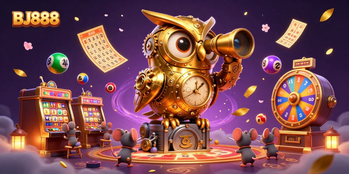 Experience casino excitement with BJ888 in a vibrant 3D world full of games and lottery elements.