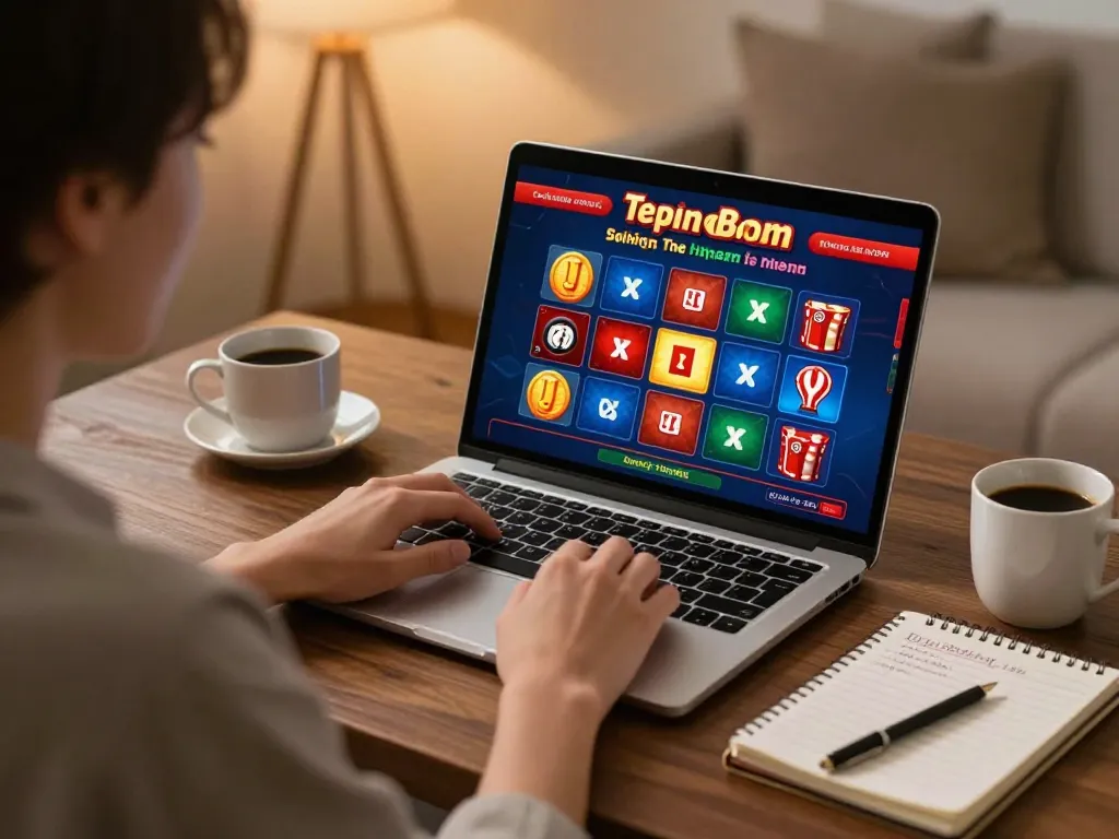 Engaging online gaming experience on luck8com with user immersed in strategic betting.