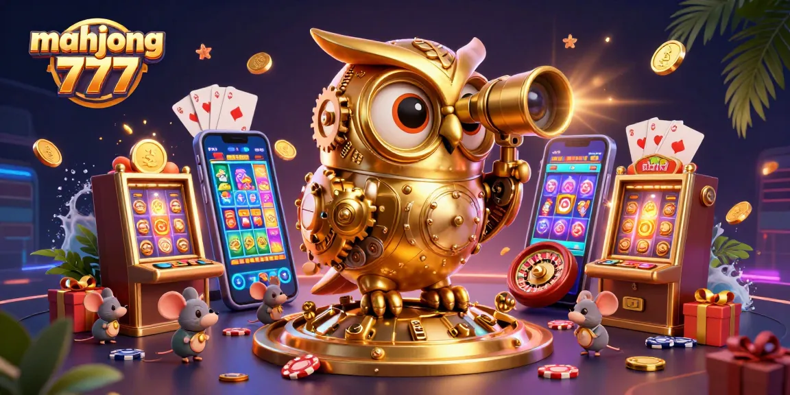 Spin and win on mahjong 777 slot machines surrounded by vibrant characters and casino elements.