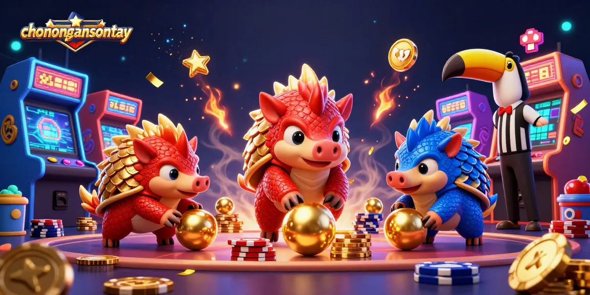 Experience thrilling action with chonongsansontay's colorful pangolins and vibrant casino elements