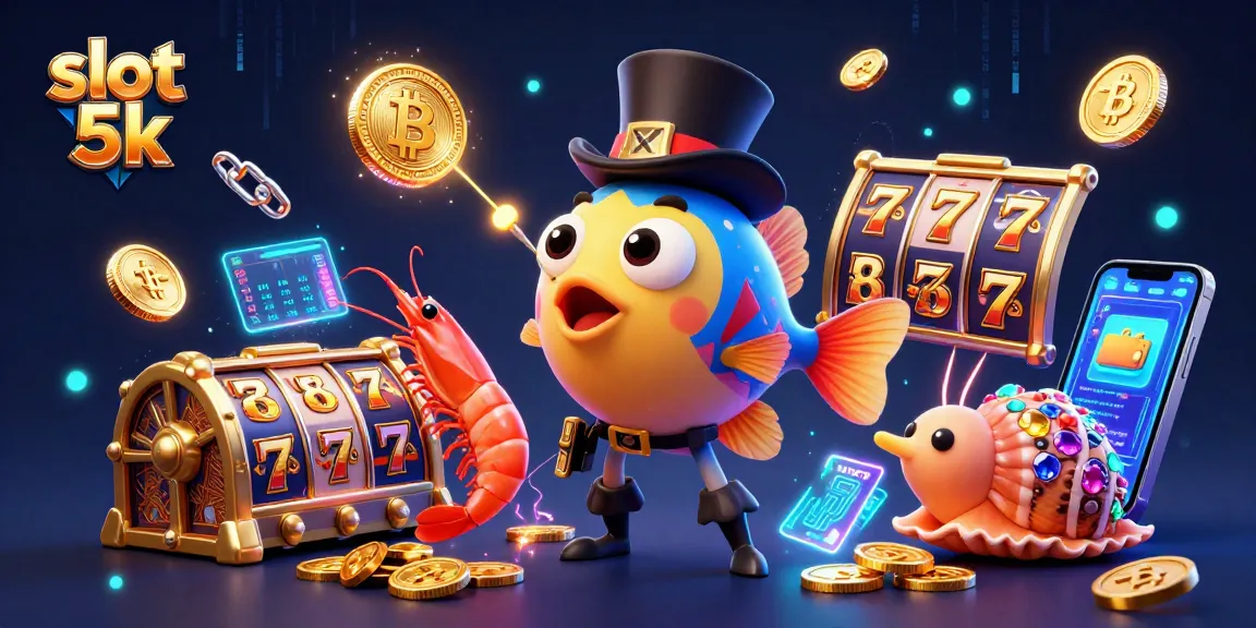 Experience thrilling wins with slot 5k as deep-sea characters celebrate in a vibrant 3D scene