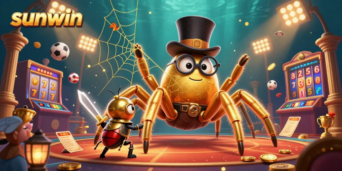 Engage with the thrilling sunwin casino experience featuring a giant golden tarantula and beetle knight.