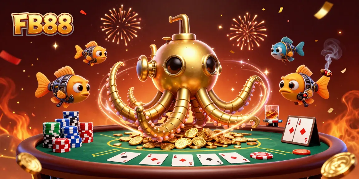 FB88 captivates players as golden kraken submarine unveils thrilling casino action.