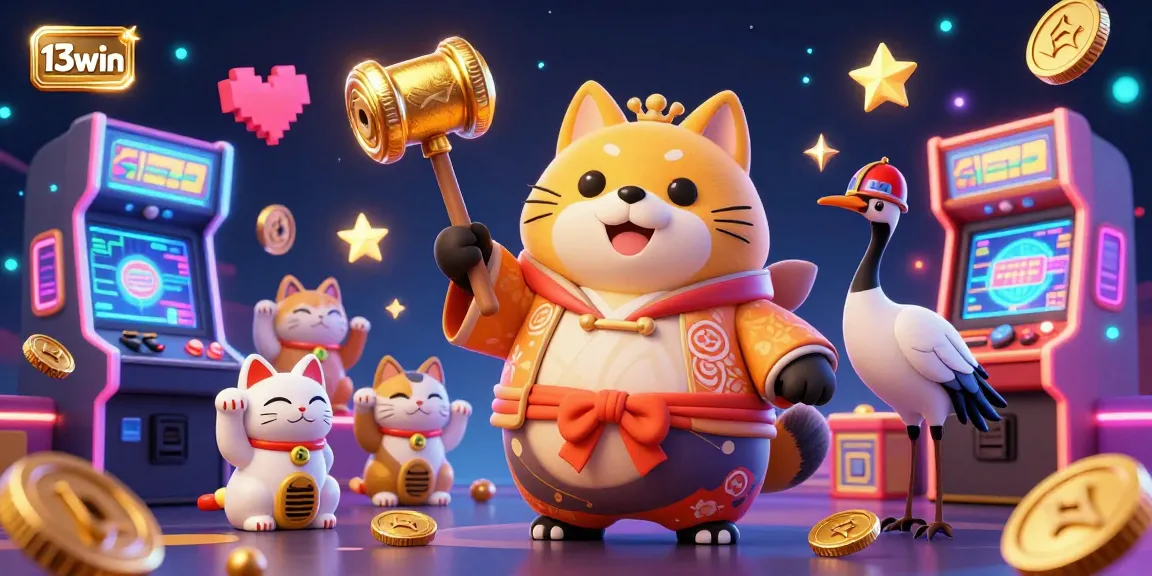 Engage with exciting gameplay at 13win, showcasing vibrant characters and dynamic casino elements.