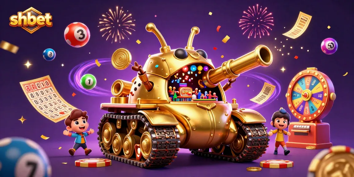 Experience thrilling gameplay at shbet with a vibrant casino scene featuring playful lottery balls and celebratory confetti.