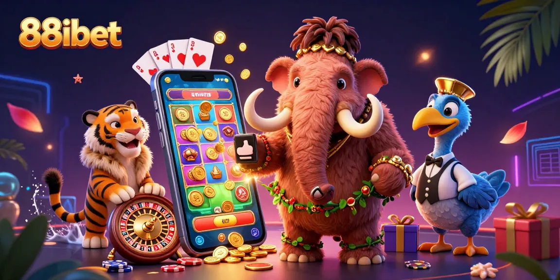 Experience the excitement of 88ibet casino activities with dynamic characters and vibrant gaming elements.