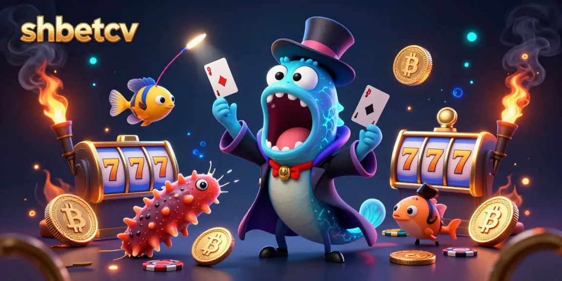 Experience the exciting world of shbetcv as deep-sea creatures perform magic tricks amid vibrant casino elements.