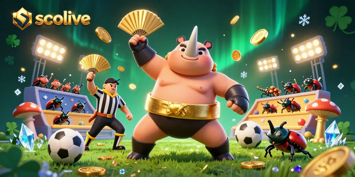 Socolive brings thrilling sports betting action with vibrant beetles in a lively arena.