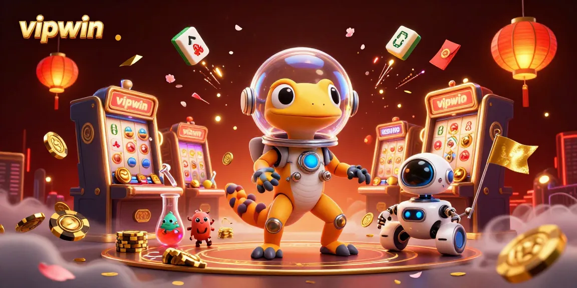Experience the excitement at vipwin as the Martian gecko discovers a vibrant casino in an alien world.