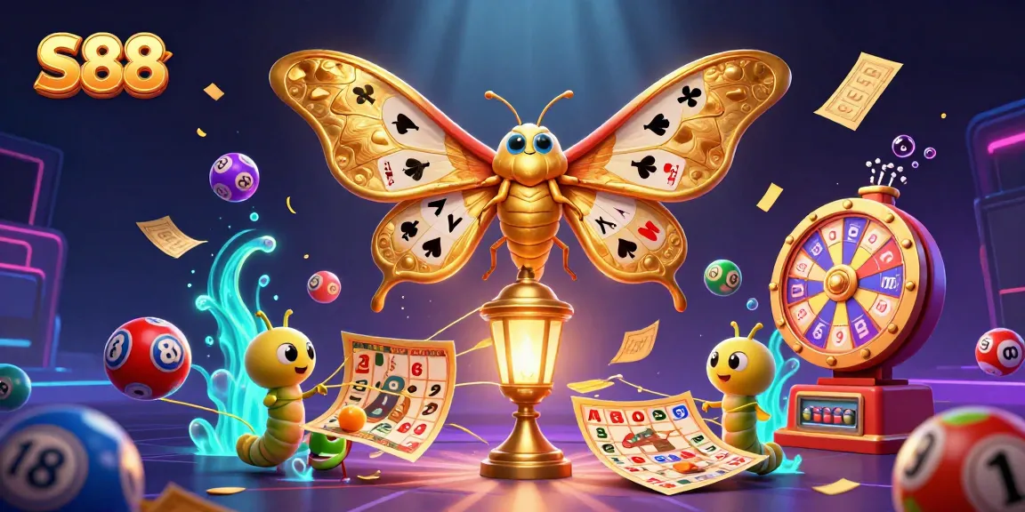 Engage with S88 and enjoy vibrant casino scenes filled with lottery balls and golden elements.