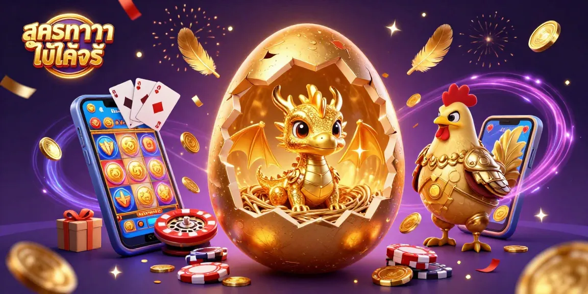 Engage with สูตรบาคาร่าใช้ได้จริง in a vibrant 3D cartoon casino scene with a golden dragon, poker chips, and slot machines.